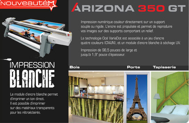 Encre blanche Arizona 350GT