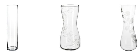 3 vases en tube pour bouquet 3 vases en tube pour bouquet