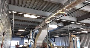 Ceiling heat exchanger factory food