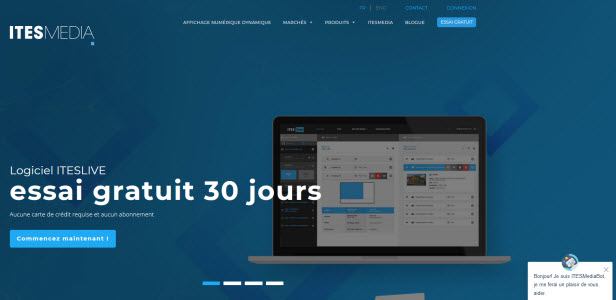 Essai Gratuit ITESLIVE Logiciel Affichage Numerique